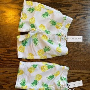 Janie and Jack pineapple swim trunks, 18-24 months